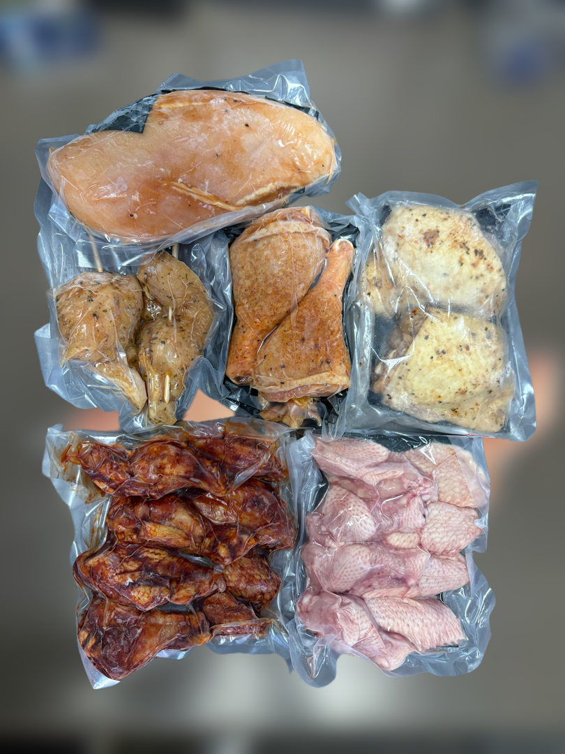 Boîte mixte de volailles biologiques du Québec | Mélange local – Livraison gratuite à Montréal et au Québec